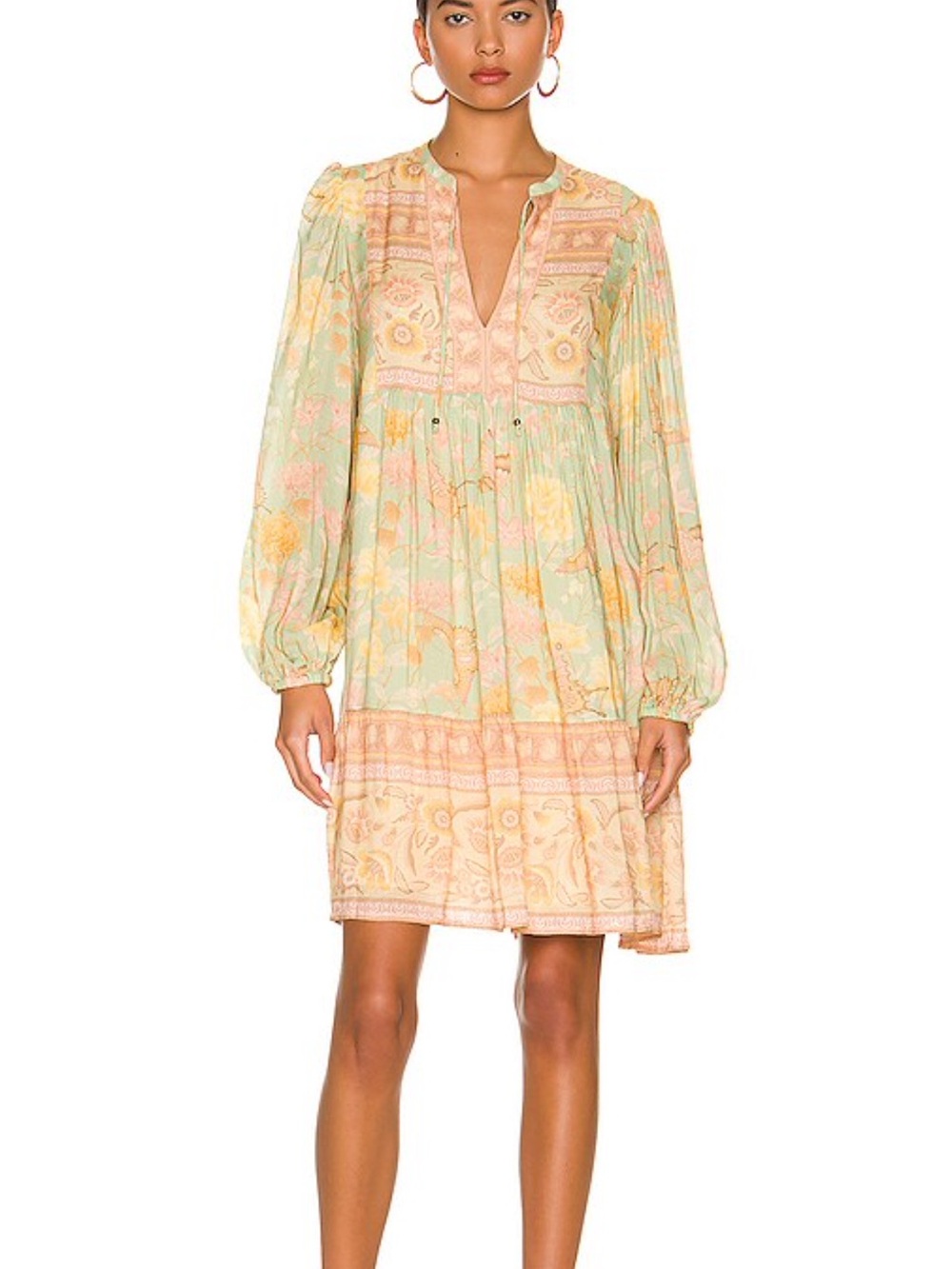 Spell Butterfly Boho Tunic Dress in Botanical